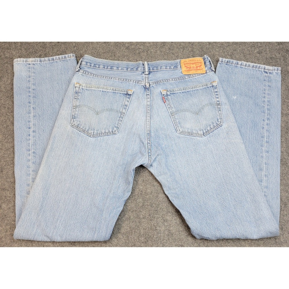 Levis 505 Jeans Mens 36x36 Red Tab Grunge Classic Straight Fit Americana Dad